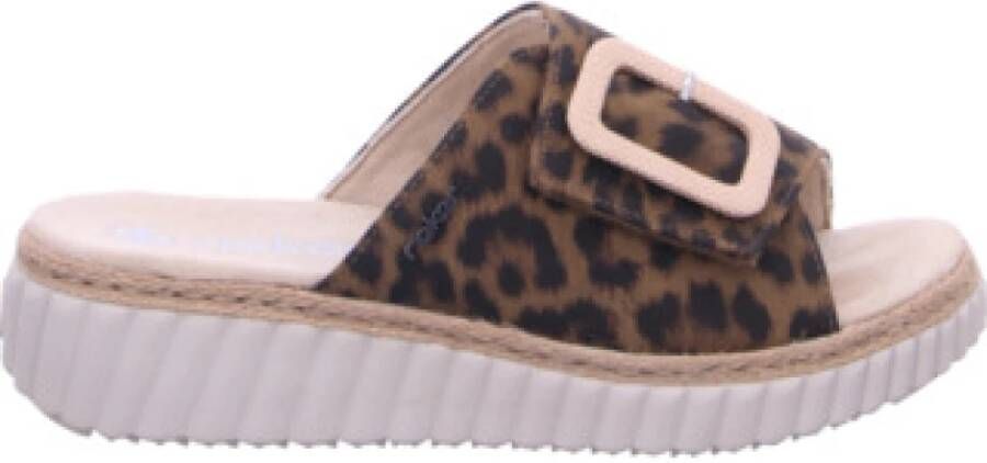 Rieker Slippers Zomerschoen strandschoen vakantieschoen pantoffel met klittenbandsluiting