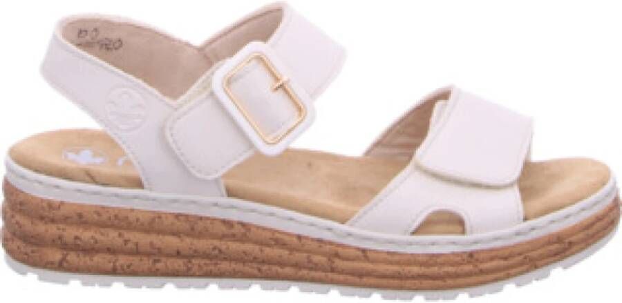 Rieker Plateausandalen Sandalette zomerschoen sleehaksandaal met praktische klittenbandsluitingen - Foto 3