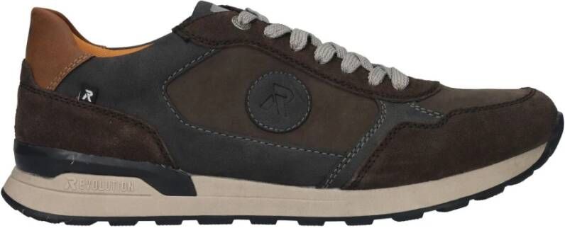 Rieker Comfortabele bruine sneakers met grijze accenten Multicolor Heren