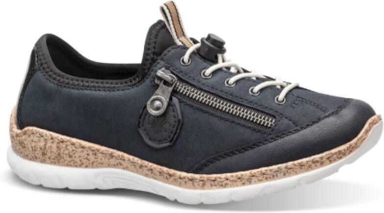 Rieker Comfortabele Donkerblauwe Instap Sneakers Blue Dames