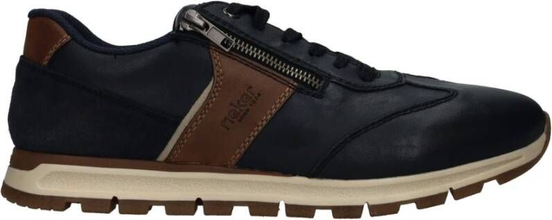 Rieker Comfortabele herensneaker met rits en veters Multicolor Heren