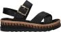 Rieker Comfortabele Leren Sandalen met Verhoogde Zool Black Dames - Thumbnail 4