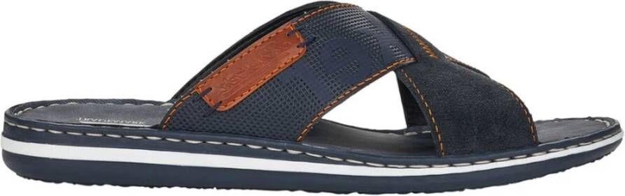 Rieker Slippers zomerschoen slippers badschoen met contraststiksels