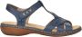 Rieker Comfortabele Platte Sandalen Blauw Dames - Thumbnail 1