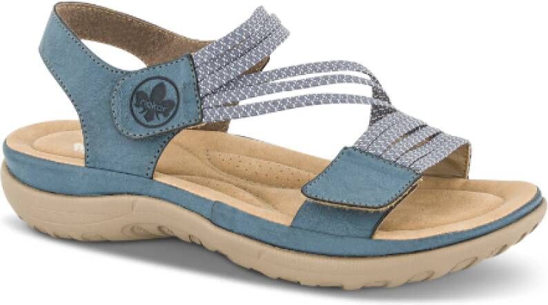 Rieker Comfortabele sandaal met klittenbandsluitingen