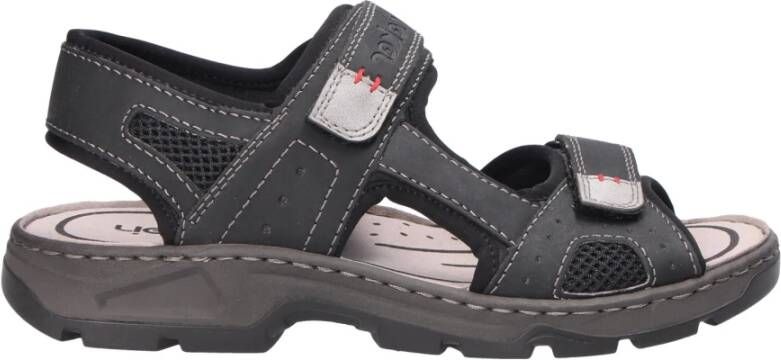 Rieker Comfortabele Sandalen voor Heren in Zwart