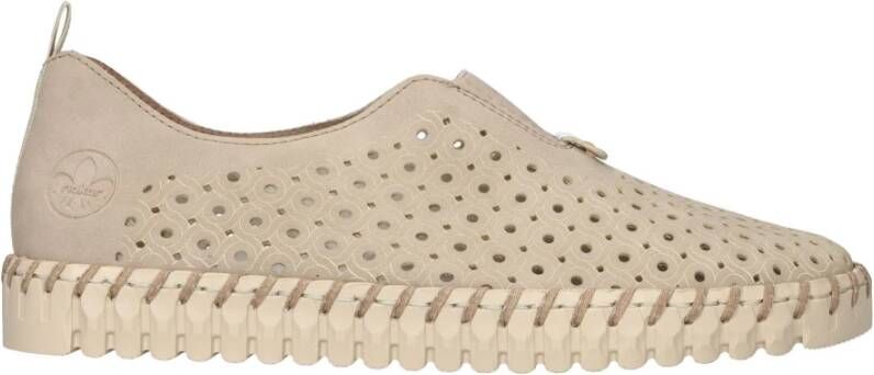 Rieker Comfortabele taupe instappers voor dames Beige Dames