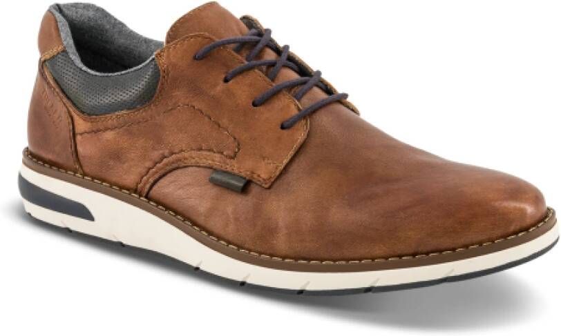 Rieker Comfortabele Veterschoenen Brown Heren