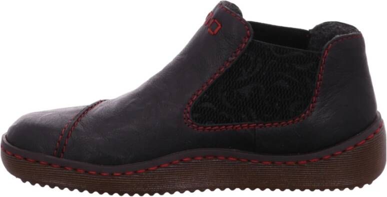 Rieker Chelsea-boots ankle boot laarzen instapschoen met gedessineerde stretch inzet