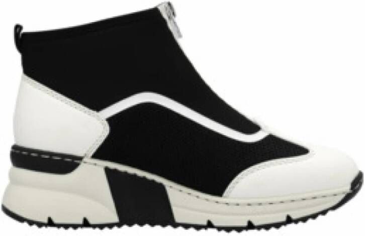 Rieker Boots zonder sluiting sleehak sneakers high top sneakers with fashionable decorative seams