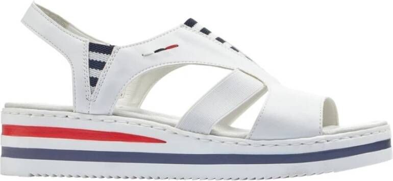 Rieker Stijlvolle witte platte sandalen White Dames - Foto 2