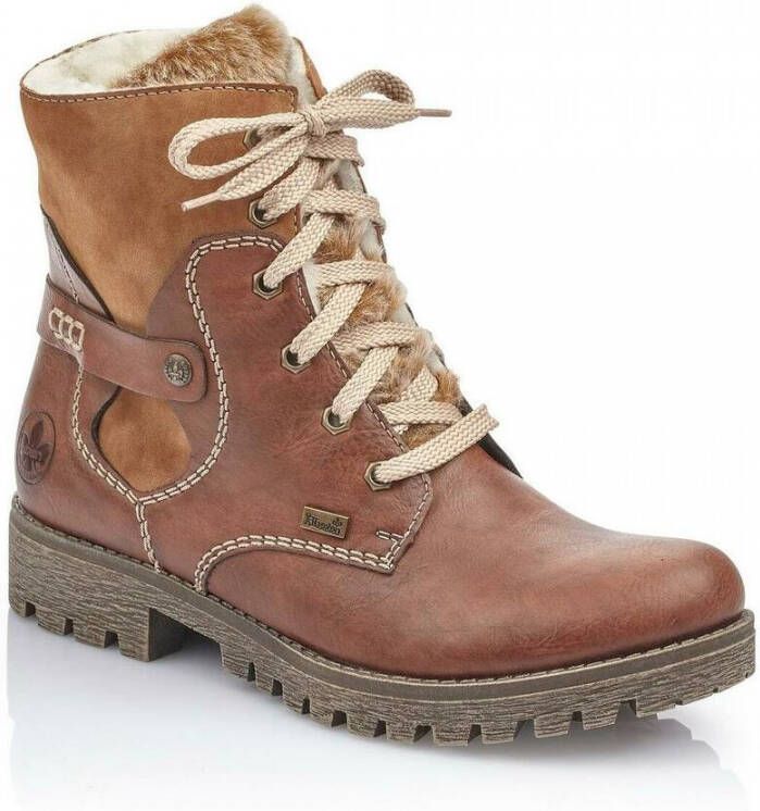 Rieker Eagle Newa Rabbit Boots Bruin Dames - Schoenen.nl