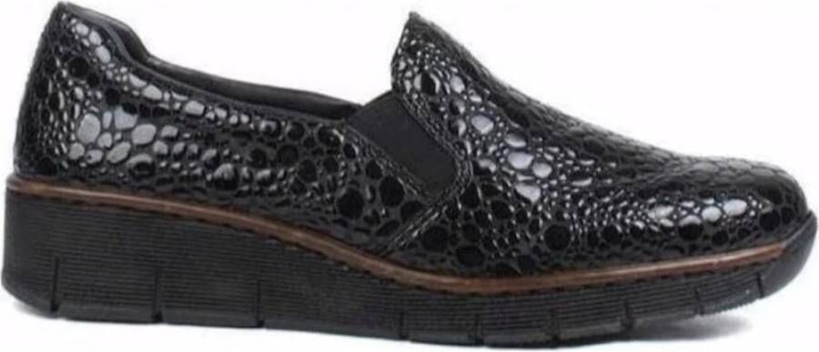 Rieker Elegante Grijze Gesloten Loafers Damesschoenen Black Dames