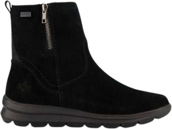 Rieker Tex Enkellaarsjes zwart Suede Dames