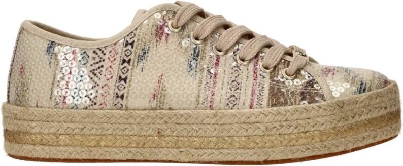 Rieker Espadrille Sneaker met zomerse print Multicolor Dames