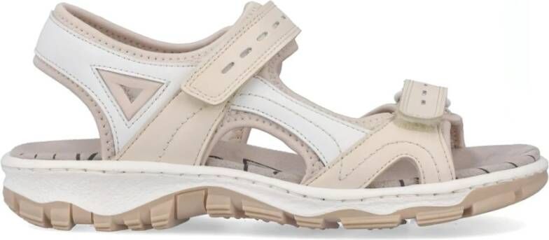Rieker Flat Sandals Beige Dames