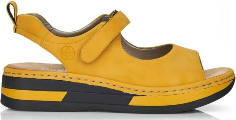 Rieker Flat Sandals Geel Dames