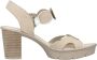 Rieker Gouden parelschelp wig sandalen - Thumbnail 3