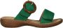 Rieker Slippers wig-hak zomerschoen slippers met grote siergesp - Thumbnail 3