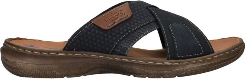 Rieker Heren Blauwe Lichtgewicht Slipper Blue Heren