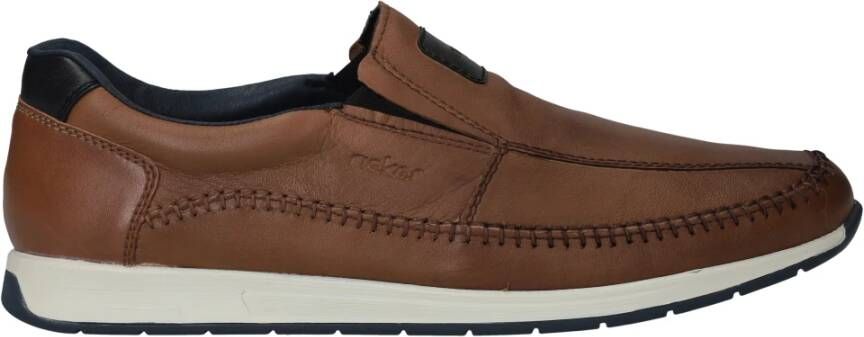 Rieker Heren Leren Instappers Brown Heren