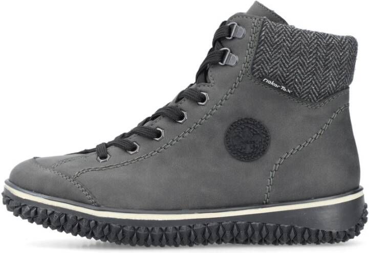 Rieker Koolstofgrijze Veterschoenen voor de Winter