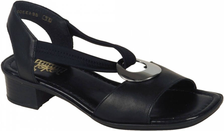 Rieker Sandalen Anouck in het Zwart Dames Schoenen voor voor Platte schoenen voor Platte sandalen 