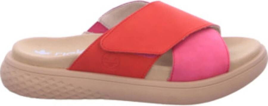 Rieker Slippers Zomerschoen strandschoen huisschoen slippers met comfortabel voetbed