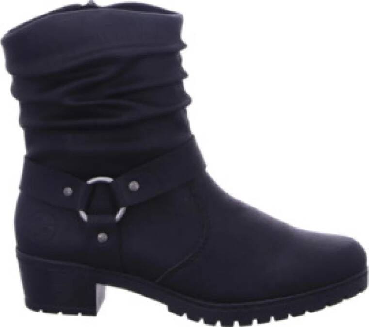 Rieker Winterlaarsjes western-enkellaars cowboylaarzen hakken met decoratieve riem