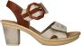 Rieker Metallic en Bruin Sandalette met Hak Multicolor Dames - Thumbnail 2