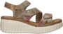 Rieker Metallic Plateau Sandaal met Print Multicolor Dames - Thumbnail 2