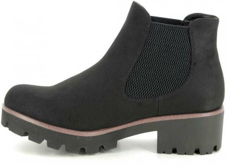 Rieker Microscamo Black Ankle Boots Zwart Dames