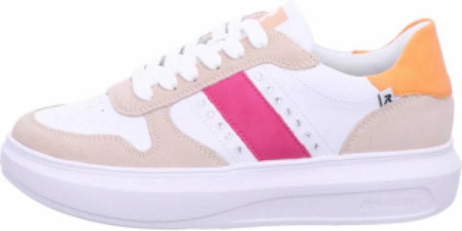 Rieker Witte Leren Sneakers met Glamoureuze Stenen Multicolor Dames - Foto 4