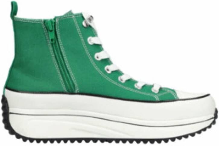 Rieker Sneakers plateau high top sneakers veterschoenen in vegan-verwerking