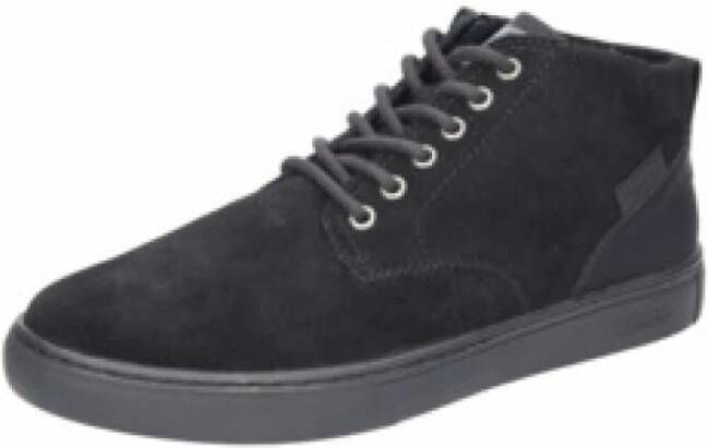 Rieker Moderne Zwarte Heren Sneaker Comfortabele Pasvorm