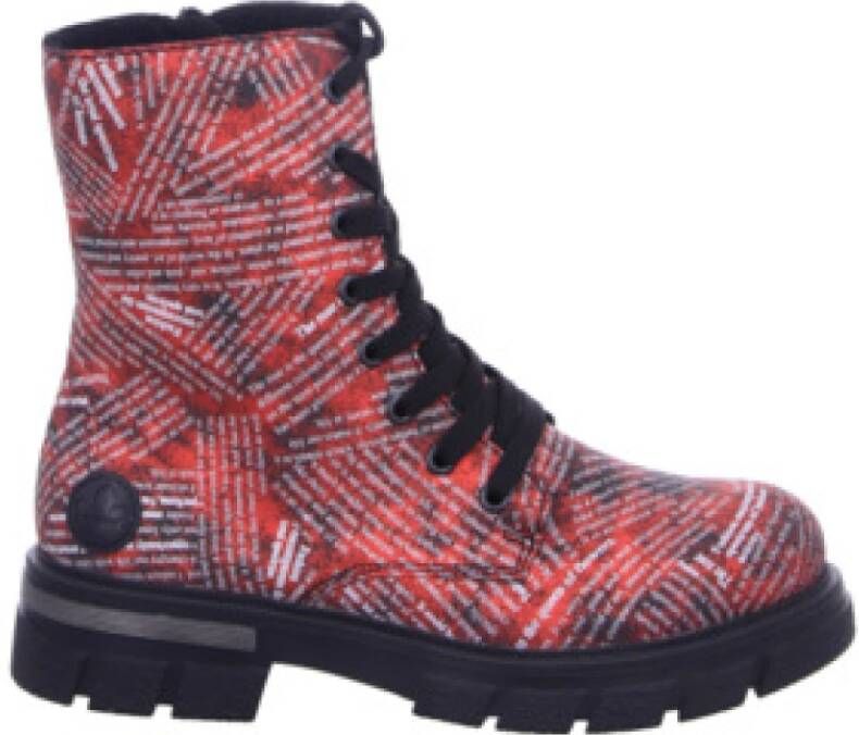Rieker Veterschoenen enkellaars hakken met extra binnenrits