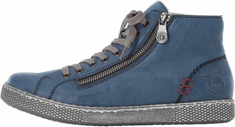 Rieker Hoge veterschoenen veterschoen laarzen met rits aan de buitenkant