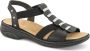 Rieker Praktische Comfort Sandaal Black Dames - Thumbnail 1