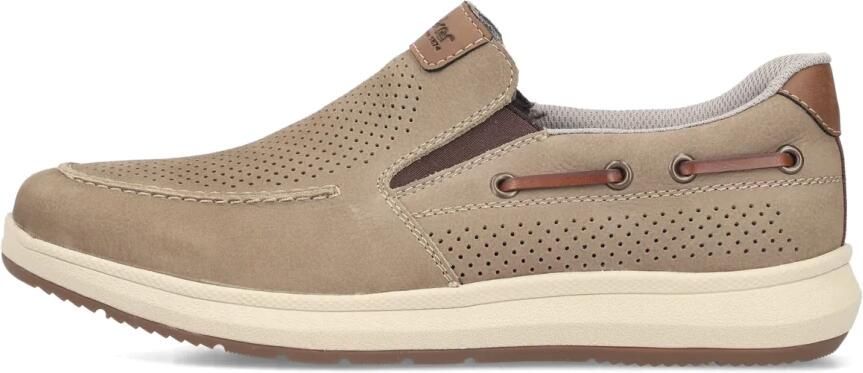 Rieker Instappers Bootschoen taupe H-leest Leer - Foto 2