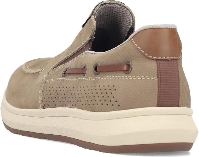 Rieker Instappers Bootschoen taupe H-leest Leer - Foto 4
