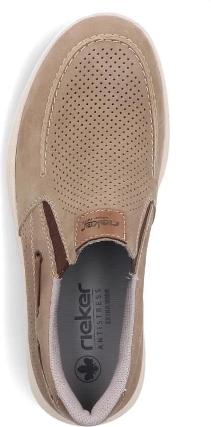 Rieker Instappers Bootschoen taupe H-leest Leer - Foto 8