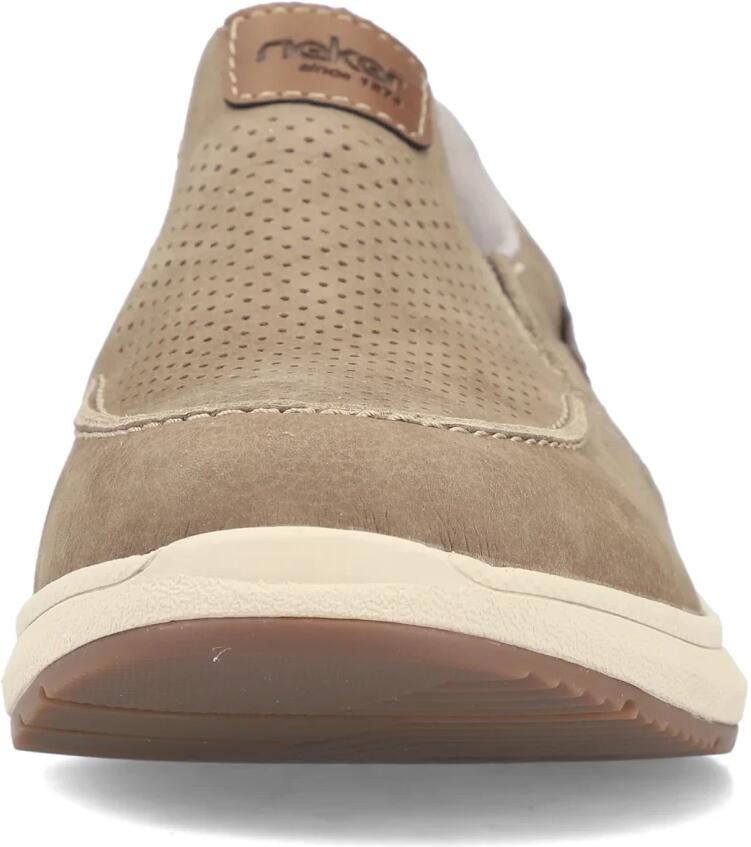 Rieker Instappers Bootschoen taupe H-leest Leer - Foto 3