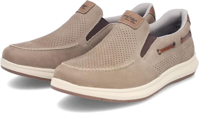 Rieker Instappers Bootschoen taupe H-leest Leer - Foto 7