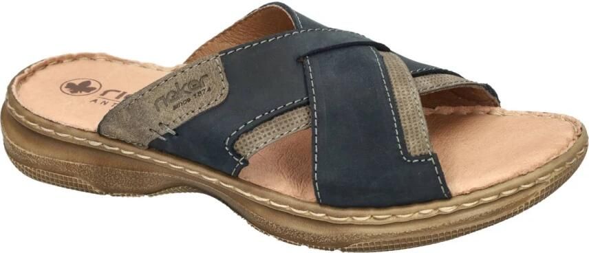 Rieker -Heren blauw donker pantoffels & slippers