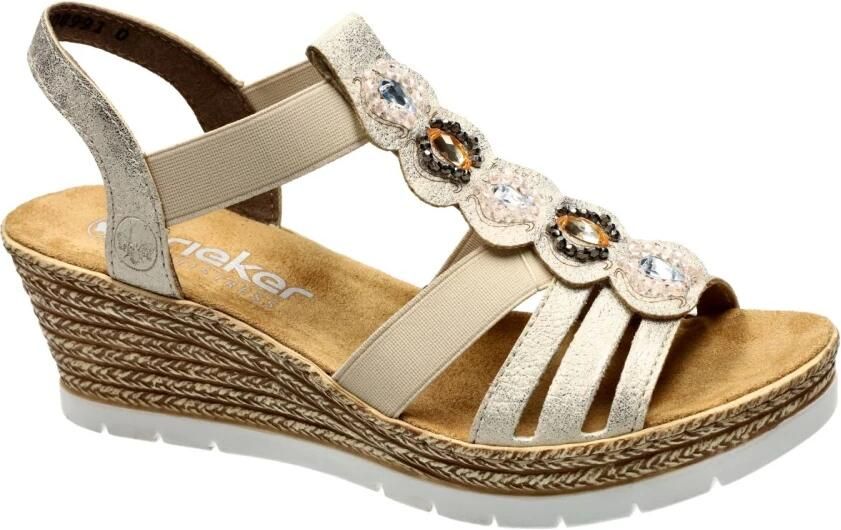 Rieker Sandalen met sleehak 619B2-60