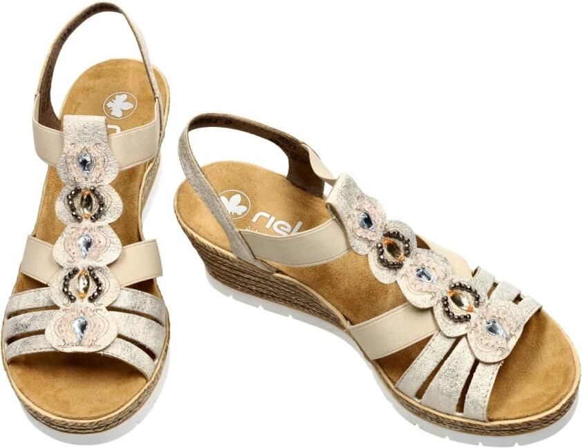 Rieker Sandalen met sleehak 619B2-60 - Foto 2
