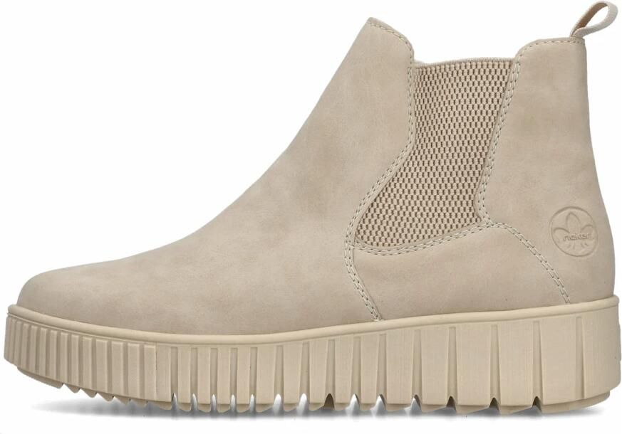 Rieker Winterlaarzen Chelseaboots plateausneaker enkellaars ritssluiting en stretch