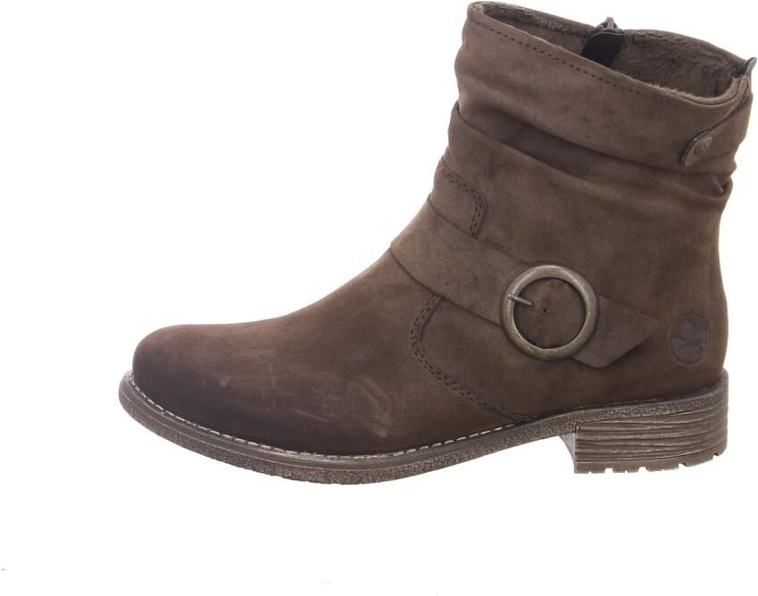 Rieker Laarsjes Boots blokhak slouchy schacht en ritssluiting aan de binnenkant
