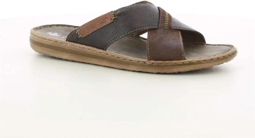 Rieker Lichtgewicht Bruine Slipper met Zacht Voetbed Brown Heren - Foto 10