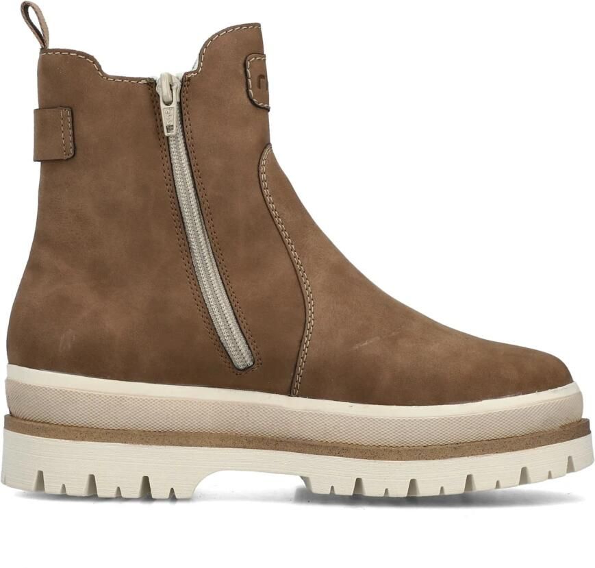 Rieker Winterlaarzen Chelseaboots plateauboots enkellaars met ritssluiting aan de binnenkant